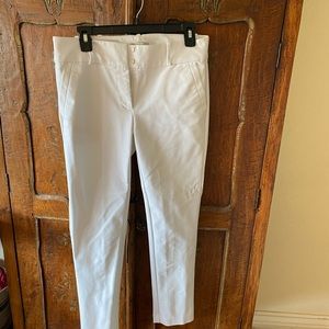 White loft outlet pants, modern skinny ankle, 4